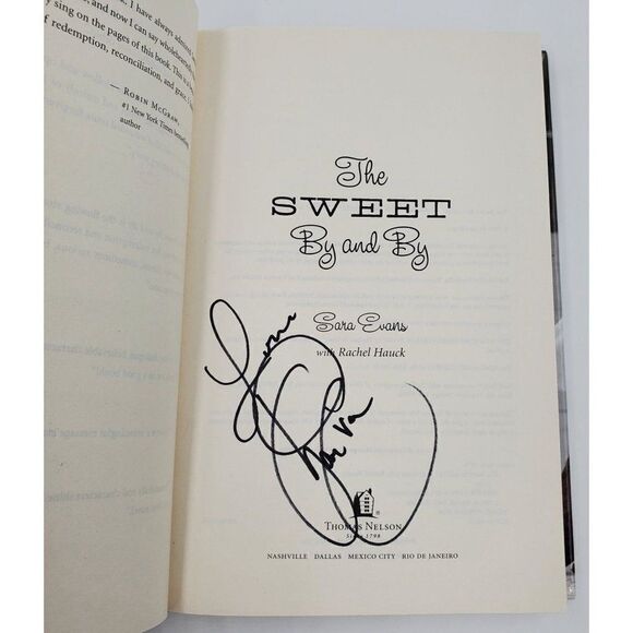 Sara Evans Signed Book The Sweet By and By Hardcover Country Music Artist - Picture 2 of 5